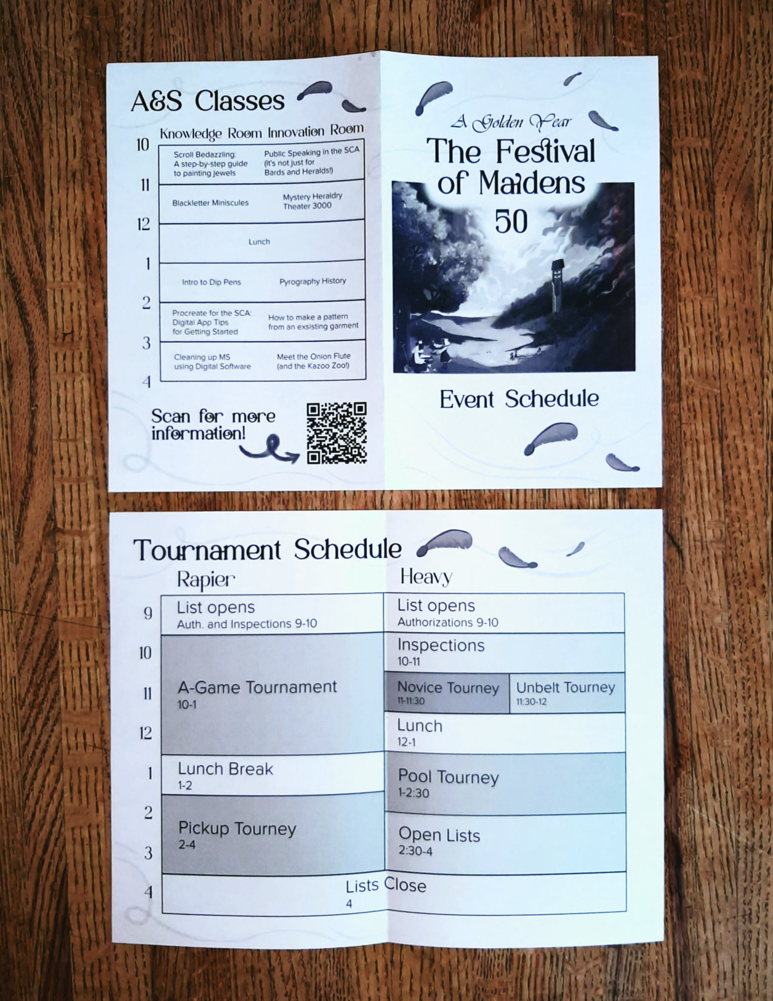 Activities guide for the 50th Festival of Maidens.